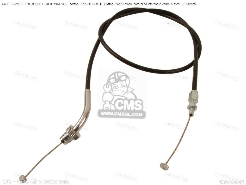 CMS シーエムエス CABLE COMP，B THROTTLE (NON O.E. ALTERNATIVE)［17920MZ5910P］ VF750CD MAGNA DELUXE VF750C VF750C2 HONDA ホンダ スロットルワイヤー・アクセルワイヤー ハンドル周辺パーツ ハンドル