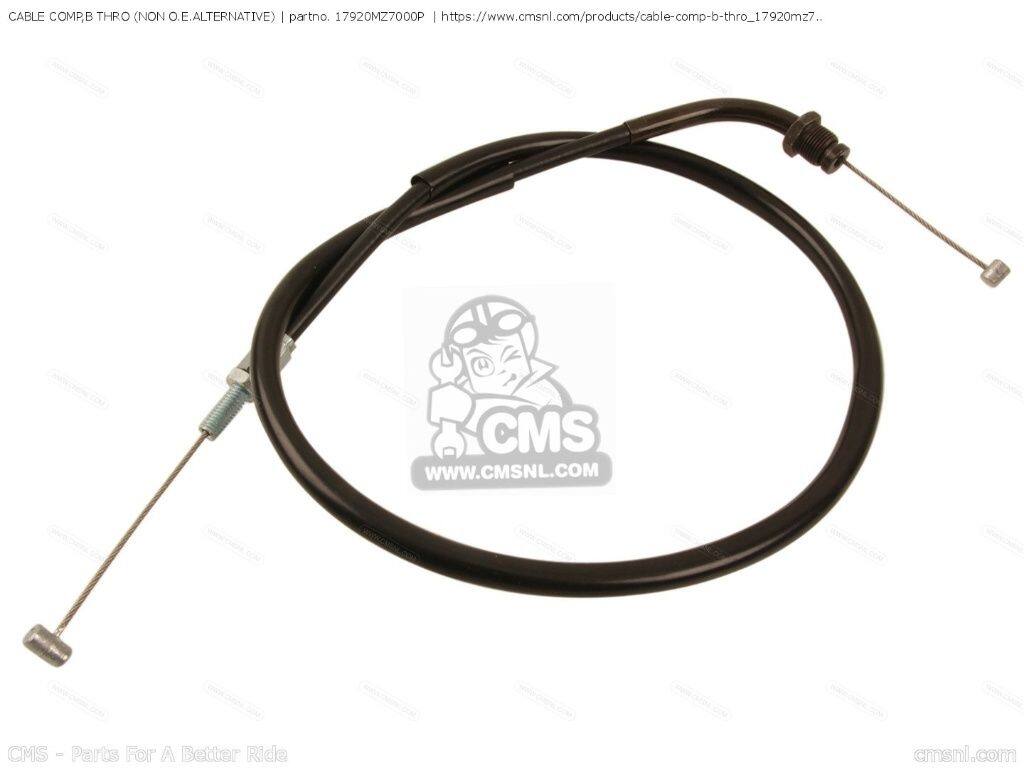 CMS シーエムエス CABLE COMP，B THRO (NON O.E. ALTERNATIVE)［17920MZ7000P］ VFR750F HONDA ホンダ スロットルワイヤー・アクセルワイヤー ハンドル周辺パーツ ハンドル