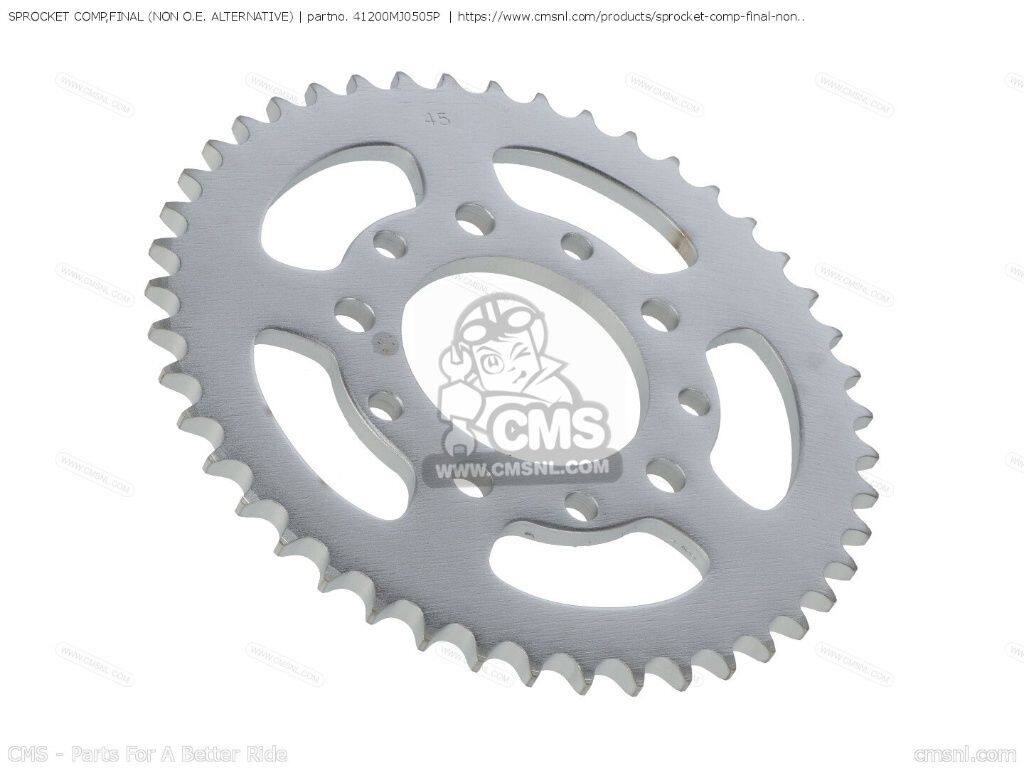 CMS シーエムエス SPROCKET COMP，FINAL (NON O.E. ALTERNATIVE)［41200MJ0505P］ VFR700F INTERCEPTOR VFR700F2 VFR750F CBX750F CBX750F2 HONDA ホンダ ドリブンスプロケット・リアスプロケット 駆動系