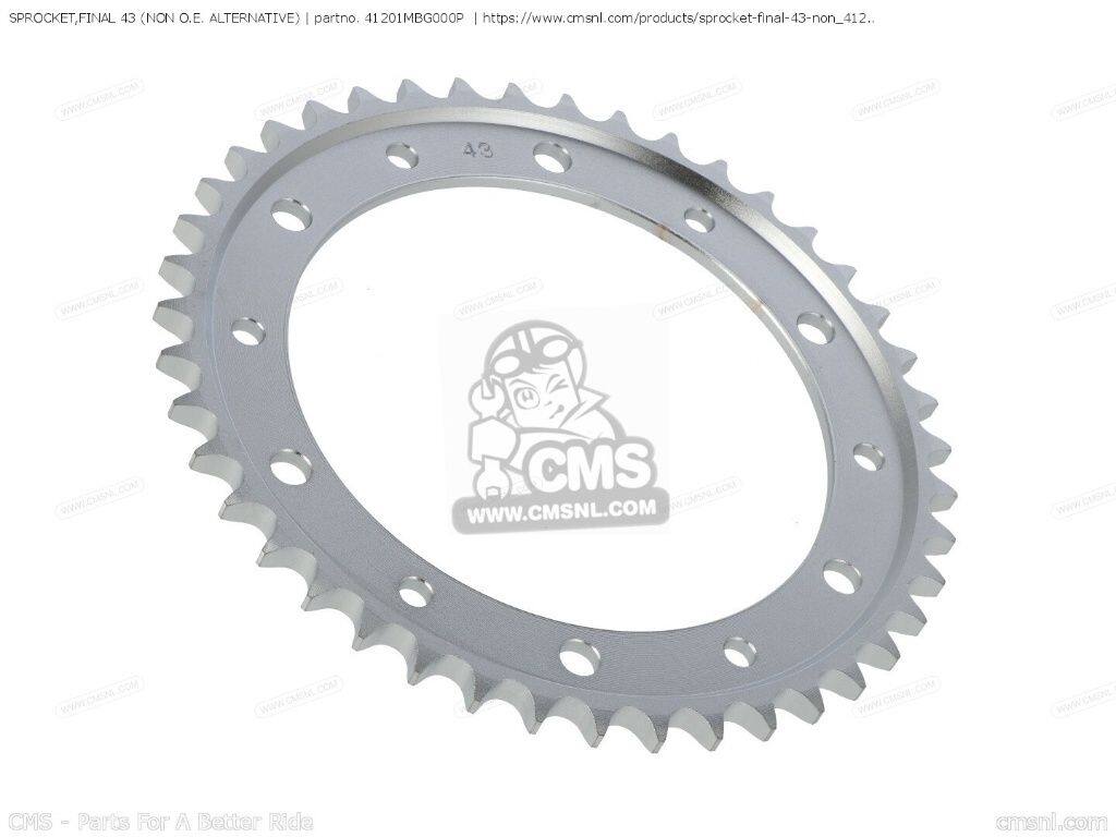 CMS シーエムエス SPROCKET，FINAL 43 (NON O.E. ALTERNATIVE)［41201MBG000P］ VFR750F VFR800FI INTERCEPTOR HONDA ホンダ ドリブンスプロケット・リアスプロケット 駆動系