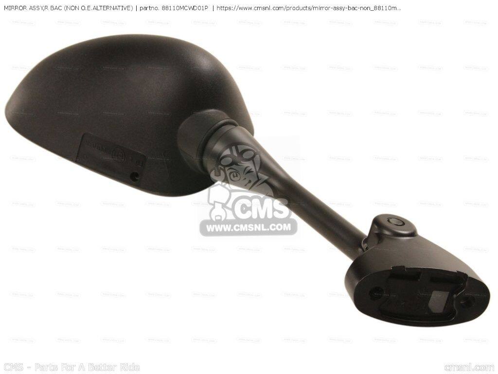 CMS シーエムエス MIRROR ASSY，R BAC (NON O.E. ALTERNATIVE)［88110MCWD01P］ VFR800 VFR800A INTERCEPTOR HONDA ホンダ ミラー ハンドル