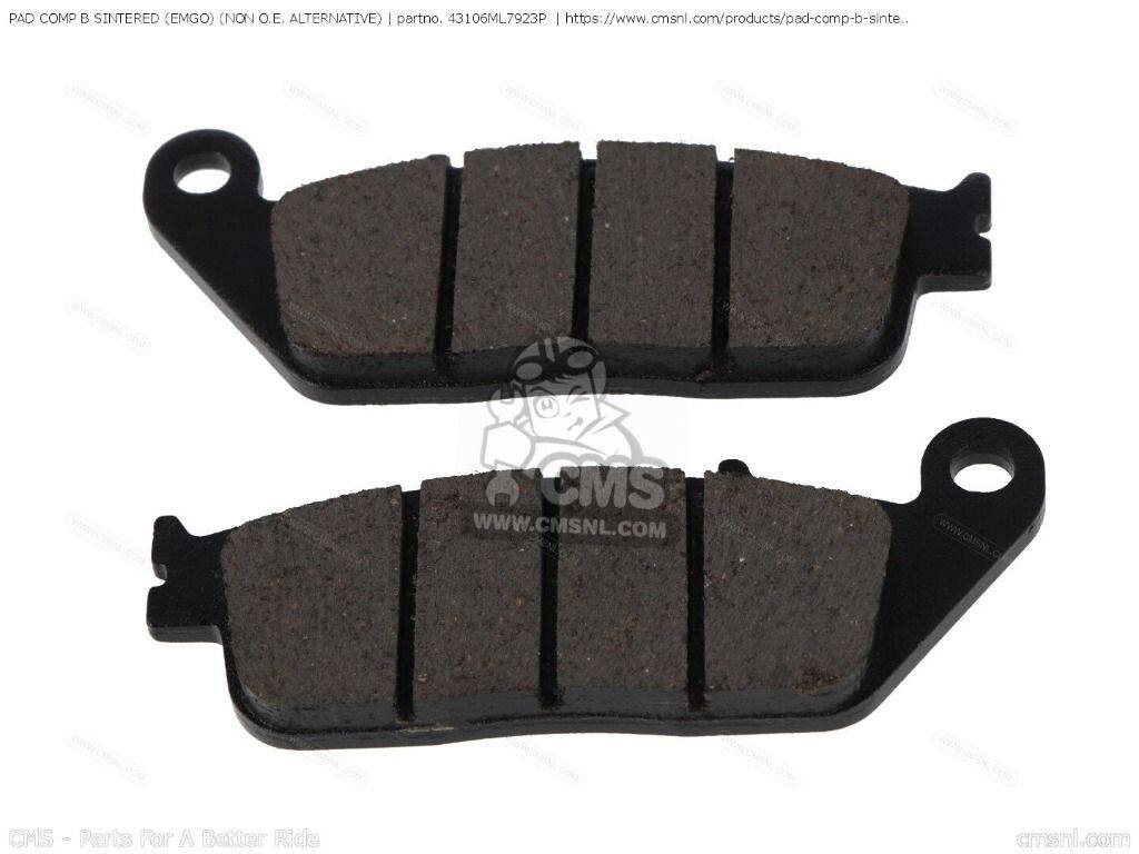 CMS シーエムエス PAD COMP B SINTERED (EMGO) (NON O.E. ALTERNATIVE)［43106ML7923P］ NT650 HAWK GT VFR750F INTERCEPTOR CBR750F VT250 SPADA HONDA ホンダ ブレーキパッド ブレーキ