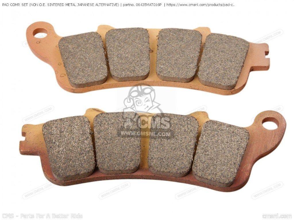 CMS シーエムエス (06435-MAT-036P) PAD COMP. SET SINTERED) (NAS) (NON O.E. JAPANESE ALTERNATIVE)［06435MAT016P］ CBR1100XX SUPERBLACKBIRD VFR800 VFR800A VFR800FI XL1000V VARADERO XL1000VA INTERCEPTOR HONDA ホンダ ブレーキパッド ブレーキ