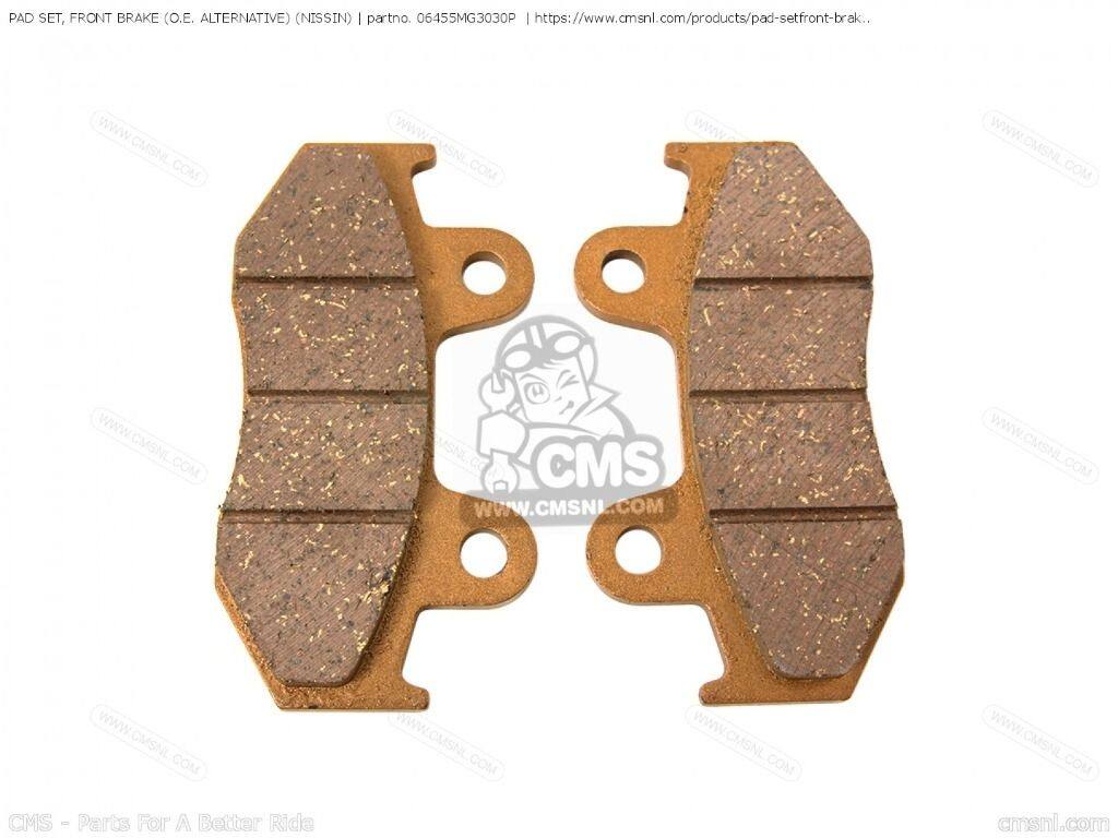 CMS シーエムエス (06455-MG3-060P) PAD SET， FRONT BRAKE (NISSIN) (NAS)［06455MG3030P］ XL350R XR500R XR350R XR600R CR125R CR250R ELSINORE CR500R MTX125RW MTX200RW XR250R XLR250R XLR250R2 XL600R XL600L ATC250R ATC350X HONDA ホンダ ブレーキパッド ブレーキ(2.0)