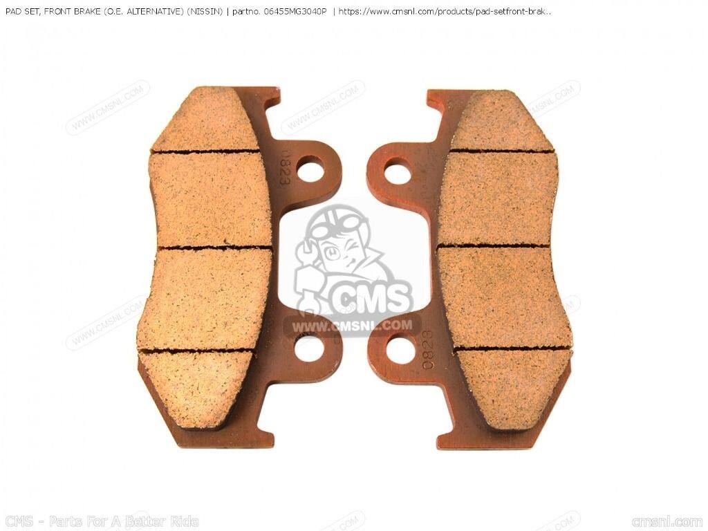 CMS シーエムエス (06455-MG3-060P) PAD SET， FRONT BRAKE (NISSIN) (NAS)［06455MG3040P］ XL350R XR500R XR350R XR600R CR125R CR250R ELSINORE CR500R MTX125RW MTX200RW XR250R XLR250R XLR250R2 XL600R XL600L ATC250R ATC350X HONDA ホンダ ブレーキパッド ブレーキ(2.0)