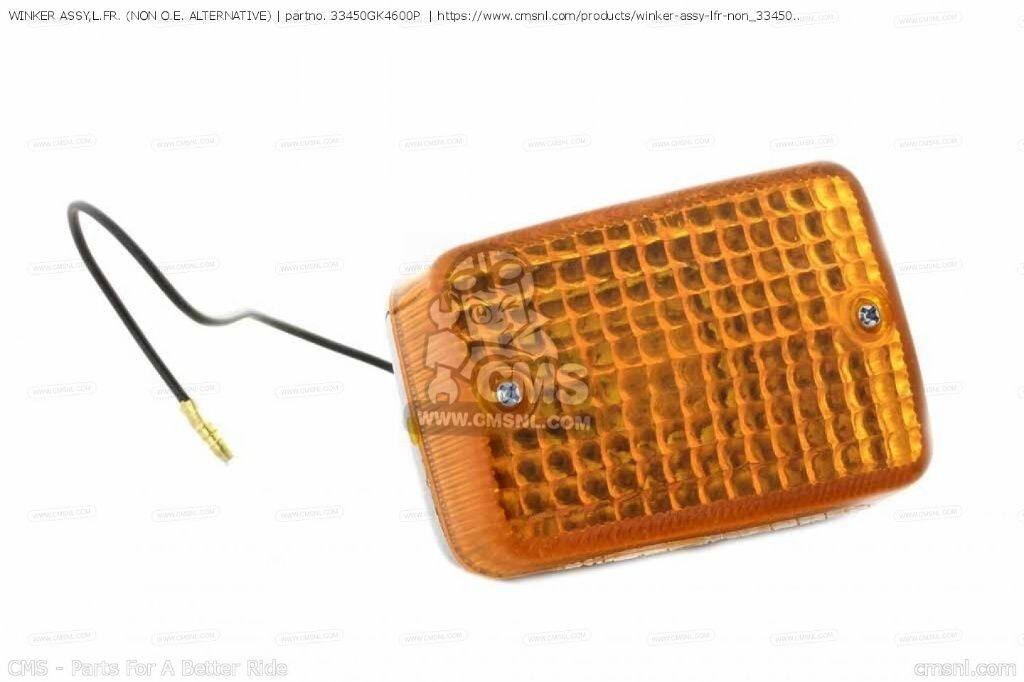 ■商品概要CMS製の互換部品互換純正品番：33450GK4600■詳細説明【世界中の名車を蘇らせるCMS。あなたの愛車に、再び命を吹き込みませんか？】「メーカー廃盤(ご相談パーツ)で修理を諦めていた...」「オークションで出所不明の中古品を買うより、安心できる新品が欲しい...」そんなクラシックバイク・絶版車オーナーの救世主となるのが、オランダに本拠を置く世界最大級のパーツサプライヤー「CMS」です。1948年の名車から最新モデルまで、圧倒的なラインナップで、あなたの愛車への情熱とレストアを強力にサポートします。■幻のパーツが手に入る！高品質なリプロパーツの感動CMSの最大の魅力は、貴重なデッドストック純正部品だけでなく、すでに供給が途絶えたマフラーや電装系などの重要部品を、オリジナルの寸法や外観に合わせて精巧に復元した「高品質リプロダクションパーツ(代替品)」を豊富に扱っている点です。■プロフェッショナルな部品探しの醍醐味CMSの商品は、プロのメカニックが愛用する「パーツリスト(展開図)」をベースに厳密に管理されています。そのため、商品名が「DIAGRAM(図解)」とだけ表記され、詳細な説明文がない、まさに玄人向けの実用的な仕様となっています。ご注文の際は、宝探しのように必ずご自身の愛車の「メーカー純正パーツリスト」を開き、記載されている『純正部品番号(OEM品番)』と本ページの品番が完全に一致しているかをご自身でご確認ください。■注意点※海外メーカーの製品は、納期が不安定な場合がございます。※商品画像はイメージです。実際の商品と異なる場合がございます。※互換部品のため、純正品とは仕様が異なる場合がございます。　※受注後のキャンセル、返品、都合交換はできません。予めご了承ください。■適合車種C50S CUB&ensp;C50S CUB 年式: 92&ensp;&ensp;備考: (N) ENGLAND&ensp;C50S CUB 年式: 92&ensp;&ensp;備考: (N) GREECE&ensp;C50S CUB 年式: 93&ensp;&ensp;備考: (P) GREECE / KPH RBM&ensp;C50S CUB 年式: 93&ensp;&ensp;備考: (P) IRELAND / MPH&ensp;C50S CUB 年式: 96&ensp;&ensp;備考: (T) GREECE / KPH&ensp;C50S CUB 年式: 96&ensp;&ensp;備考: (T) IRELAND / MPHC50 CUB&ensp;C50 CUB 年式: 86&ensp;&ensp;備考: (G) GREECE&ensp;C50 CUB 年式: 84&ensp;&ensp;備考: (E) ENGLANDC90 CUB&ensp;C90 CUB 年式: 84&ensp;&ensp;備考: (E) ENGLAND / SSWC90M CUB&ensp;C90M CUB 年式: 85&ensp;&ensp;備考: (F) ENGLAND / SEL SSWC50LA CUB&ensp;C50LA CUB 年式: 84&ensp;&ensp;備考: (E) ENGLAND
