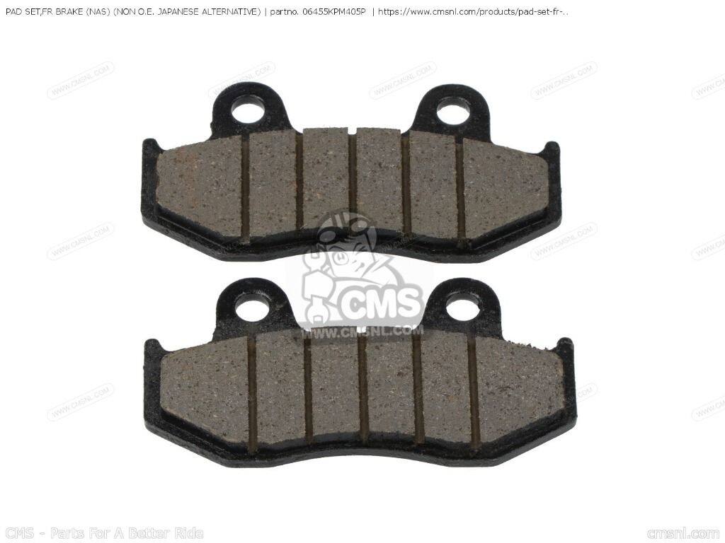 CMS シーエムエス PAD SET，FR BRAKE (NAS) (NON O.E. JAPANESE ALTERNATIVE)［06455KPM405P］ MTX125RW XL125R XL250R XR350R XR600R CR125R CR250R ELSINORE CR500R MTX200RW XLX350R XR250R FTR223 FTR223A XLR250R XLR250R2 CB223S ATC250R ATC350X HONDA ホンダ(2.0)