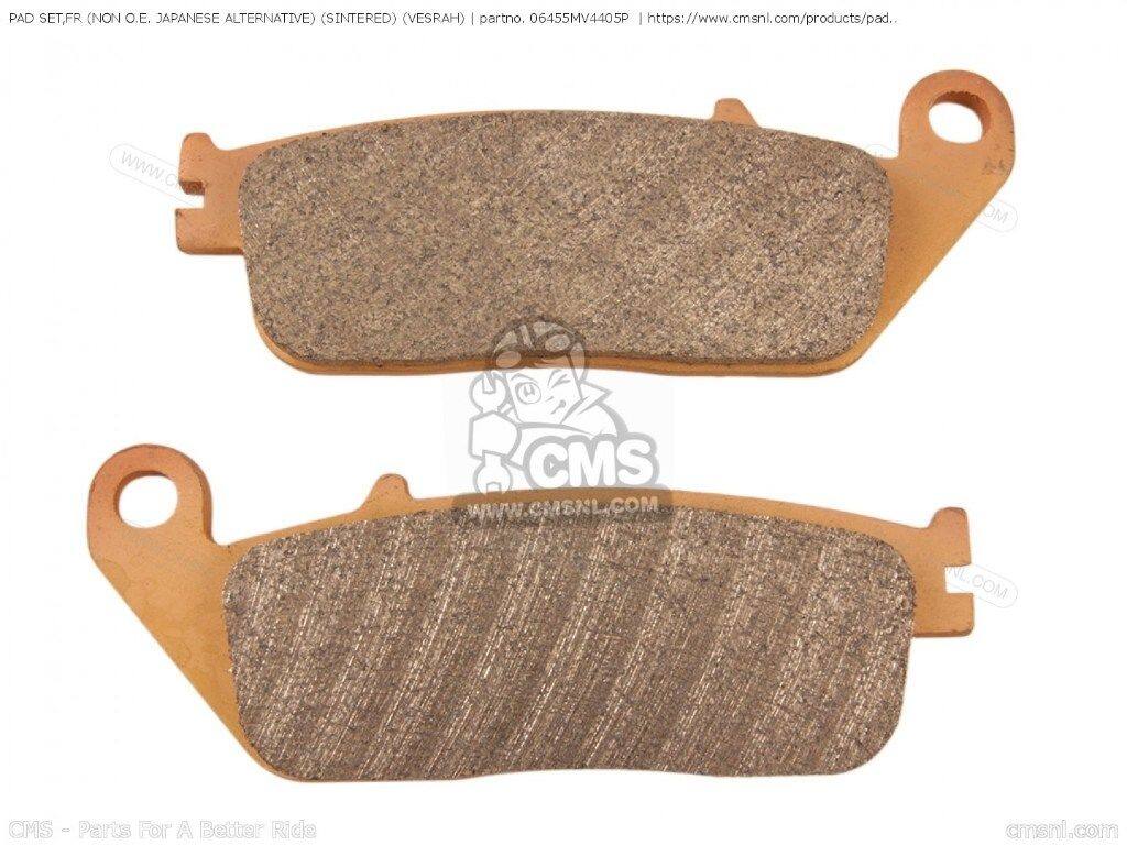 CMS シーエムエス PAD SET，FR (SINTERED) (VESRAH) ( (NAS)［06455MV4405P］ CBR600F HURRICANE CBR600SE CBR600SJR GL1500C VALKYRIE GL1500CF INTERSTATE GL1500CT TOURER CBR600F3 SUPERSPORT GL1500CD CBR400RR CBR400RR1994 R JAPANESE DOMESTIC / NC29-110 TYPE 2