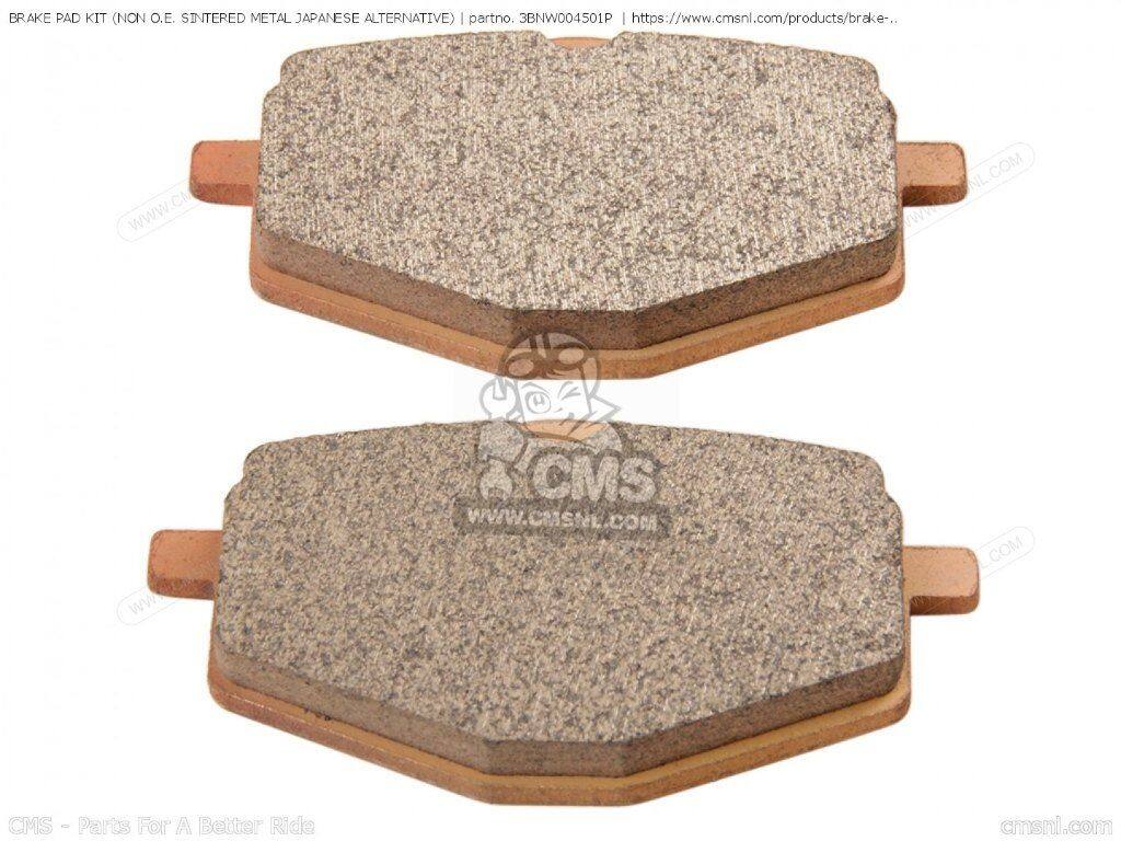 CMS シーエムエス BRAKE PAD KIT (SINTERED METAL) (NON O.E. JAPANESE ALTERNAT (NAS)［3BNW004501P］ YTZ250S XT600E DT125R YSR50 25KW XT500E DT125LC DT125LCF 22PS DT125E DT125RE XTZ660 35.3KW TDR125 YAMAHA ヤマハ ブレーキパッド ブレーキ