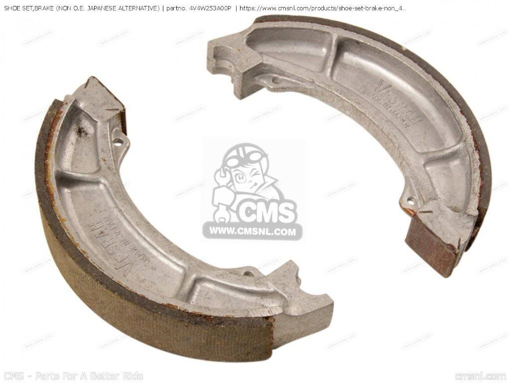 CMS シーエムエス SHOE SET，BRAKE (NAS) (NON O.E. JAPANESE ALTERNATIVE)［4V4W253A00P］ YZ465 YZ250 COMPETITION IT465 YZ490 IT250 IT490 TT600 OFFROAD YZ125 YAMAHA ヤマハ ブレーキシュー ブレーキ