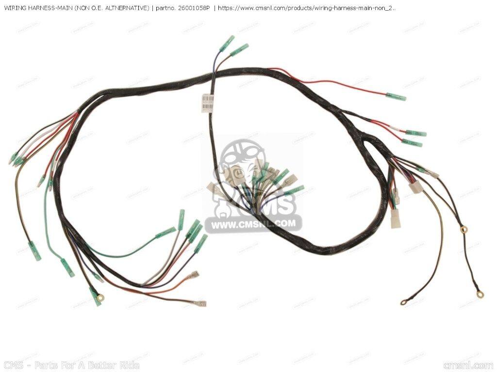 CMS シーエムエス WIRING HARNESS-MAIN (NON O.E. ALTERNATIVE)［26001058P］ H2 MACH IV H2A H2B H2C KAWASAKI カワサキ メインハーネス スイッチ・ハーネス関係 電装系