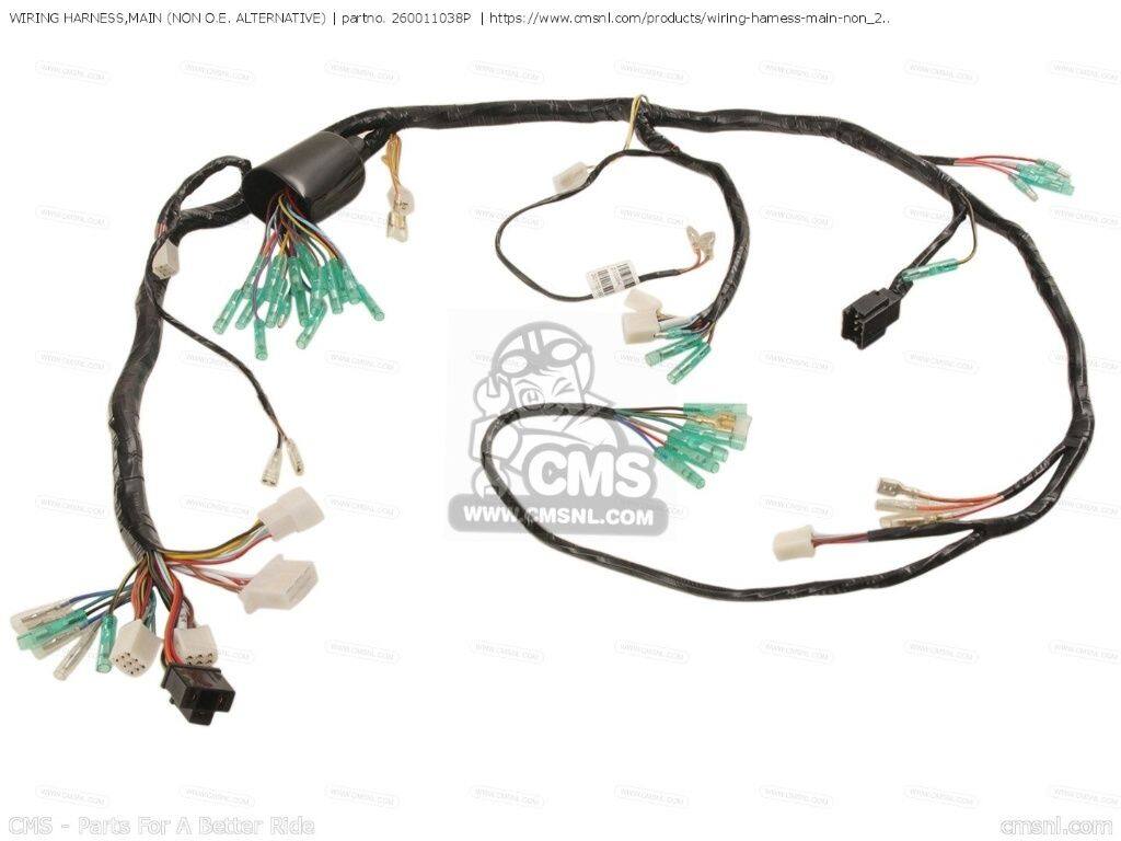CMS シーエムエス WIRING HARNESS，MAIN (NON O.E. ALTERNATIVE)［260011038P］ KZ1000D1 Z1R KZ1000D3 KAWASAKI カワサキ メインハーネス スイッチ・ハーネス関係 電装系