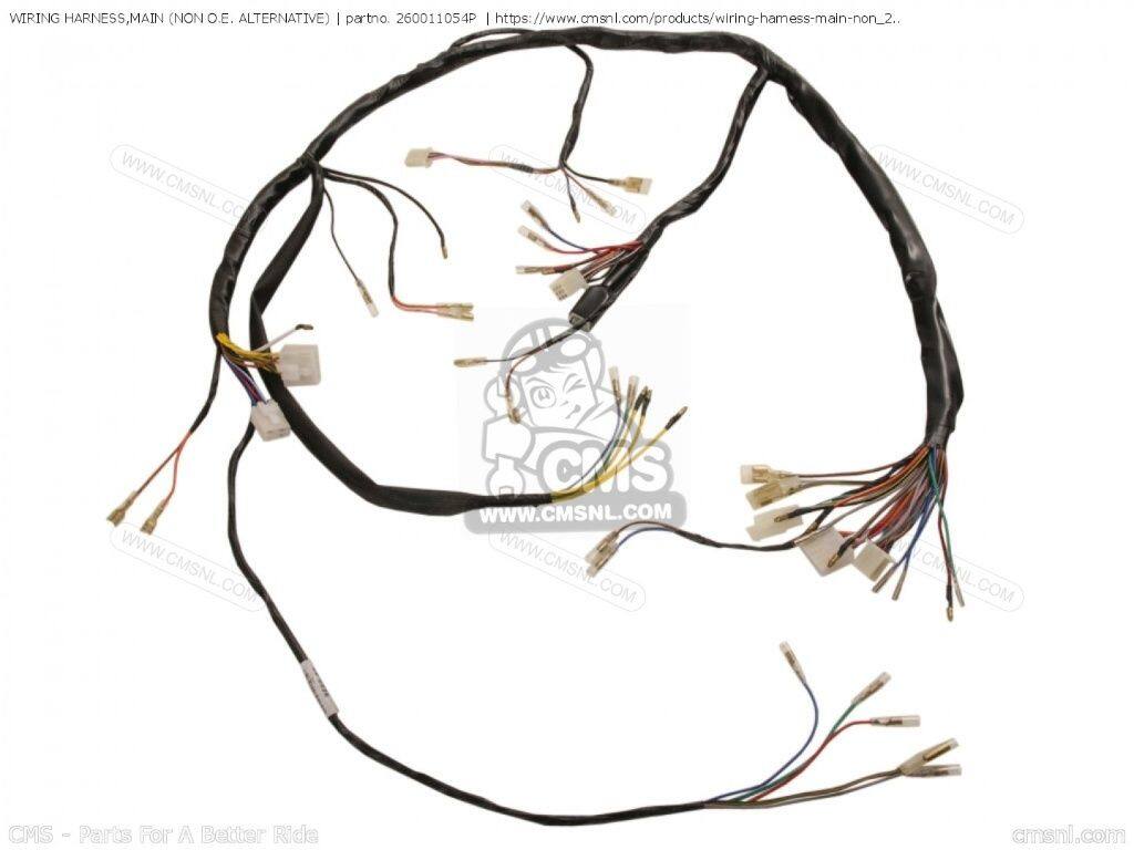 CMS シーエムエス WIRING HARNESS，MAIN (NON O.E. ALTERNATIVE)［260011054P］ KZ1000A2 KZ1000 KZ1000A2A KZ1000A3 KZ1000A3A KZ1000A4 KZ1000A1 KAWASAKI カワサキ メインハーネス スイッチ・ハーネス関係 電装系