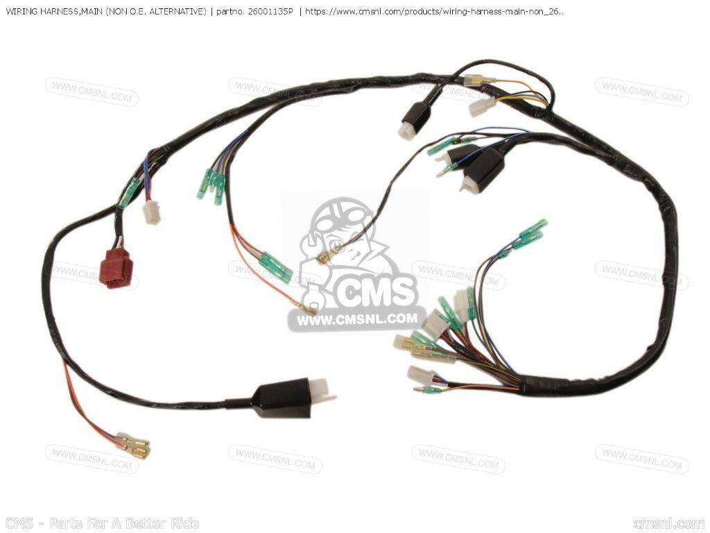 CMS シーエムエス WIRING HARNESS，MAIN (NON O.E. ALTERNATIVE)［26001135P］ KZ900A4 KZ900A5 KZ900B1 KAWASAKI カワサキ メインハーネス スイッチ・ハーネス関係 電装系