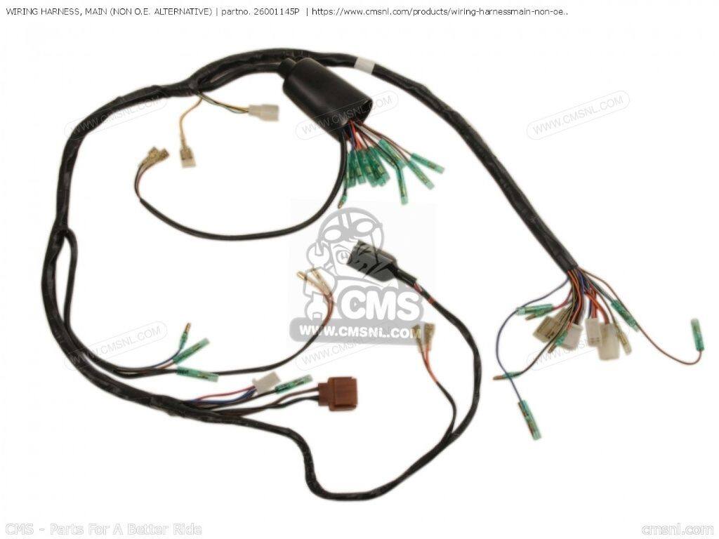 CMS シーエムエス WIRING HARNESS， MAIN (NON O.E. ALTERNATIVE)［26001145P］ KZ1000A2 KZ1000 KZ1000A2A KZ1000A3 KZ1000A3A KZ1000A4 KZ1000C1 POLICE 1000 KZ1000C1A KZ1000C2 KZ1000C3 KZ1000C4 KZ1000A1 KAWASAKI カワサキ メインハーネス スイッチ・ハーネス関係