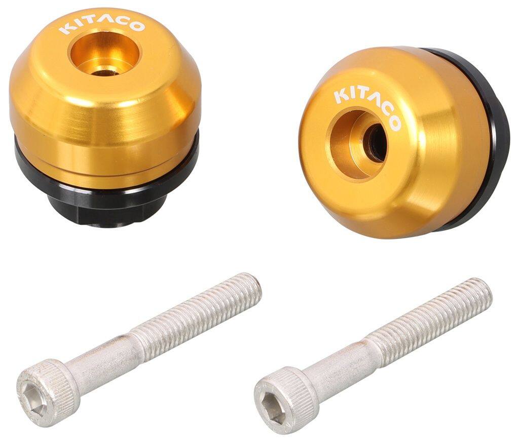 KITACO キタコ バーエンドキャップ クロスカブ110 ダックス125 スーパーカブC125 CT125ハンターカブ ノーマルハンドル用 HONDA ホンダ バーエンド ハンドル カラー：ゴールド
