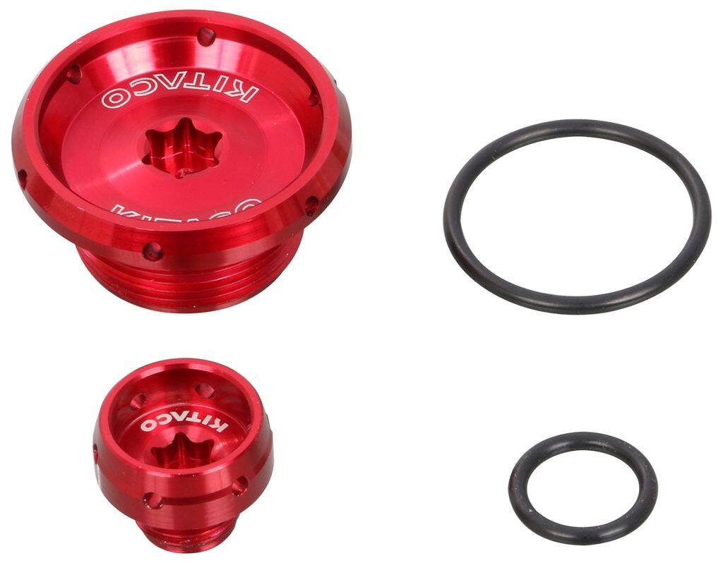 KITACO キタコ タイミングホールキャップセット タイプ2 CB125R CB250R CL250 CT125ハンターカブ グロム スーパーカブC125 ダックス125 モンキー125 レブル250 HONDA ホンダ オルタネーターカバー ジェネレーターカバー エンジンパーツ エンジン カラー：レッド
