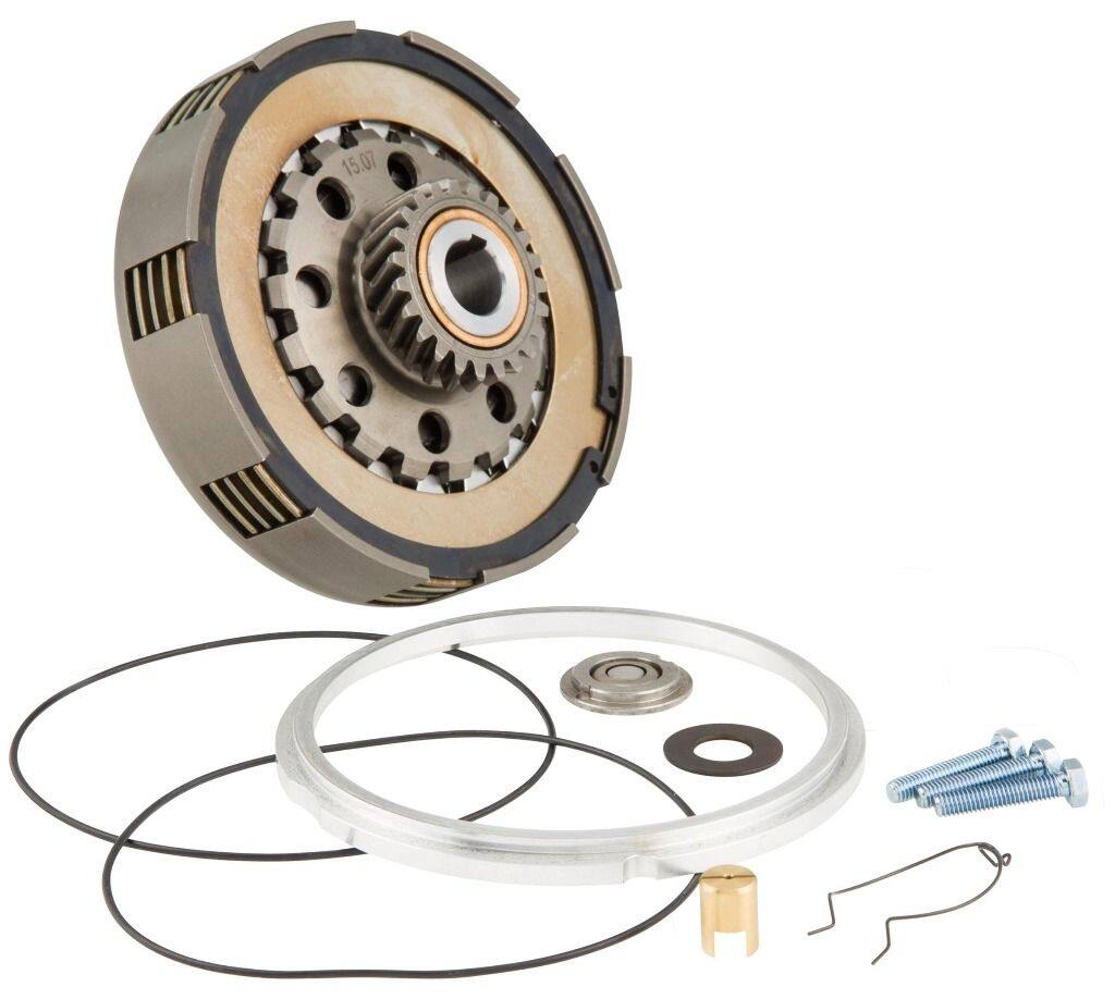 ■商品概要24 歯L スプリング標準TUNING SPORT - 強力でグレードA - 完璧な修理■詳細説明現在、最新の「COSA II」クラッチ タイプの利点は、ヴィンテージ Vespaワイドフレームモデルのライダーも享受できます。SIPでは、「SIP COSA II」クラッチをベースとして使用しています。プレート間に発生する高い力と大きな摩擦により、増加したパワーがエンジンのドライブトレインを通じて伝達されます。レーザーカットで精密に構築されたクラッチバスケットは、固着、滑り、ぎくしゃくした加速を防ぎ、操作にほとんど圧力を必要としません。これらのクラッチは、標準エンジンとチューニングエンジンの両方にも適しています。このSIPクラッチキットには、SIPCOSAIIクラッチと、ガスケット表面スペーサー、プッシュロッド、プレッシャープレートなどの必要な取り付け用付属品がすべて含まれています。これらは、23または24歯のドライブコグで使用できます。取り付けのヒント：クラッチを取り付けるには、3番目のスタッドとクラッチカバーの領域で材料を取り除く必要があります。SIP アドバイス：でのみ使用できます。プライマリー64/65との組み合わせ■注意点※取扱説明書が付属する場合は外国語となります。※輸入商材の為、納期が遅れる場合がございます。あらかじめご了承ください。※画像には他の商品が含まれている場合があります。※メーカー都合により商品の仕様変更がある場合がございます。ご了承ください。■適合車種125&ensp;125 年式: 52-54&ensp;&ensp;備考: 125cc type VM1-2T engine 2T AC&ensp;125 年式: 54-57&ensp;&ensp;備考: 125cc type VN1-2T engine 2T ACACMA 125&ensp;ACMA 125 年式: 51-59&ensp;&ensp;備考: 125cc engine 2T ACModell「U」&ensp;Modell「U」 年式: 53&ensp;&ensp;備考: 125cc type VU1T engine 2T AC