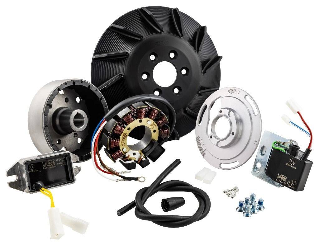 SIP Scootershop エスアイピー スクーターショップ 【SIP-VAPE】 フライホイール点火キット PERFORMANCE by VAPE Sport 'Black Edition' 12V AC 125 N S 150 GS Sprint T1／125 D T2／125 GTR 125GT Super TS T4／150 GL Touring DK Veloce Vespa ベスパ 点火系 エンジン