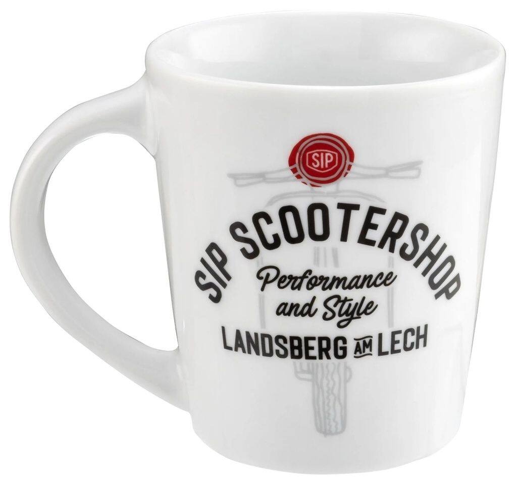 SIP Scootershop エスアイピー スクーターショップ  マグカップ VESPA RIDERモチーフ ホワイト(カラーモチーフ入り) マグカップ・タンブラー バイク関連グッズ