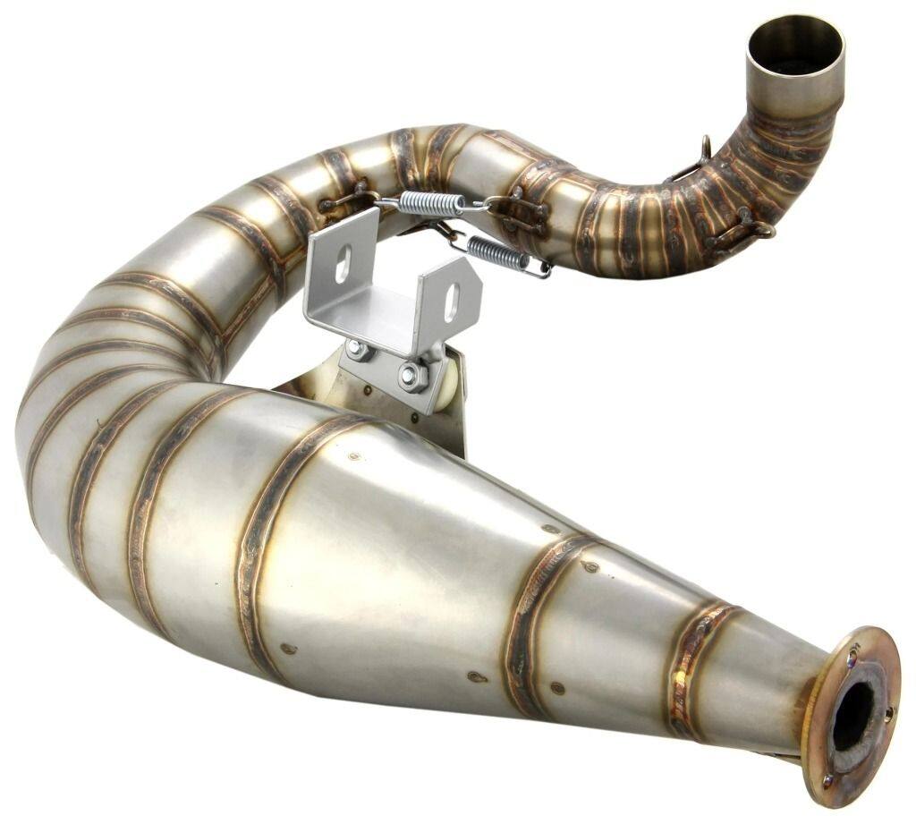 SIP Scootershop エスアイピー スクーターショップ  レーシングマフラー DSE，ステンレス 未塗装 200 DS 180 Rally COSA 1 P200E PX200E Arcobaleno Elestart PX200 E’98／MY／Millenium Vespa ベスパ チャンバー マフラー