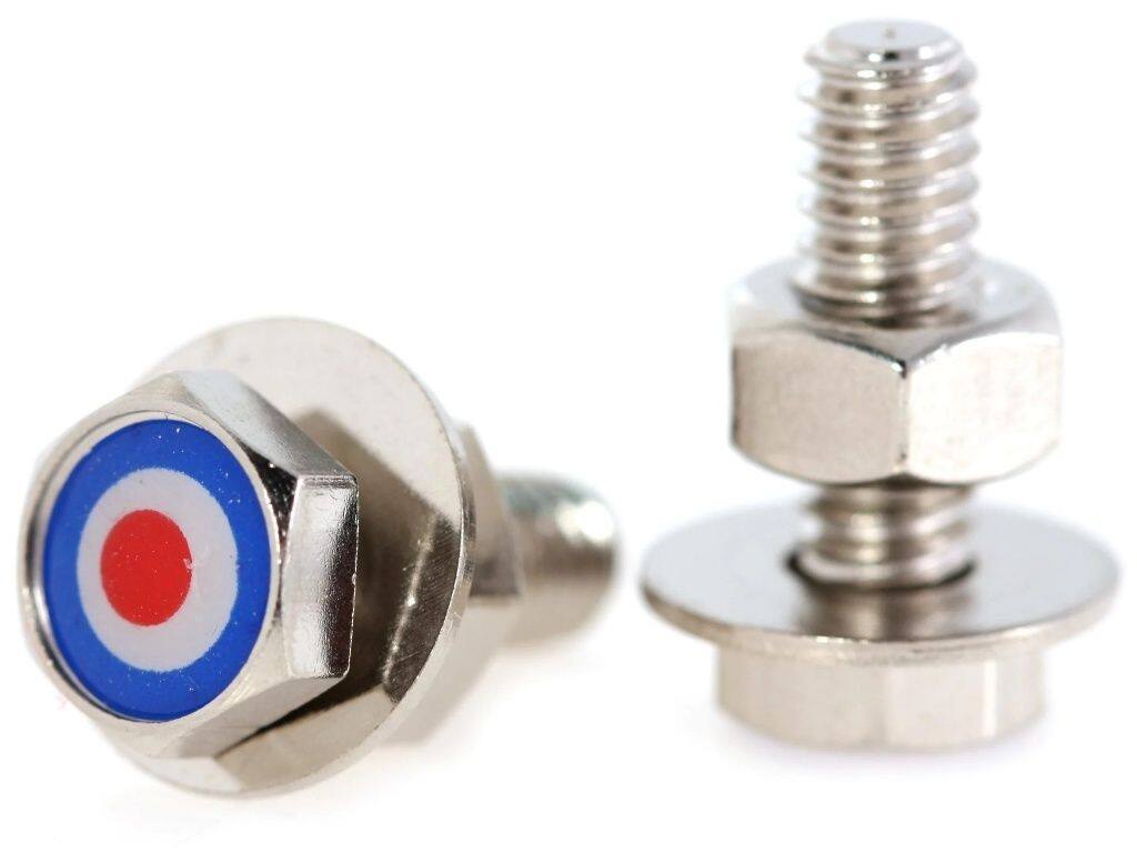 SIP Scootershop エスアイピー スクーターショップ  スクリュー ナンバープレート／ホルダー用 M6x20 mm、六角、SIP TARGET その他汎用外装部品・ドレスアップパーツ 外装