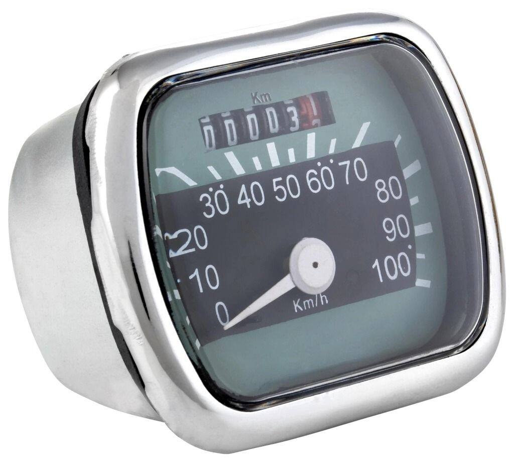 ■商品概要-100km/hΦ 73x62 mmフェイス：グリーン/ブラックホワイトの数字リング：クローム接続部：2，7mmスピードメーターケーブル：ボルトオングレード 2 - 良好な修理OEM番号：22743 - 26263 (PIAGGIO)■詳細説明残念ながら、多くの古いベスパ モデルのスピードメーターはもう生産されていません。その不足を補うため、SIPでは「SIP Spare Parts」ブランドにて再生産を行っています。フロント マッドガード (ファロ バッソ) のヘッドランプを備えた初期のベスパモデルの多くの部品と同様、オリジナルのスピードメーターユニットはもはや愛もお金もなく入手できません。そこでSIPでは自分たちで調達することに決め、成功しました。多くのバージョンが現在販売されています。さまざまな色とキロメートルスケールで入手可能です。すべてのバージョンは、クロームメッキの取り付けリングで装飾されています。2番目のスピードメーターの唯一の代替品コストパフォーマンスに優れています一部の製品は、スピードメーターケーブル用の2，7mm接続を提供しました。このカルベは、オリジナルの1，9mmのものよりも強力で信頼性が高くなります。新しいケーブルと新しいドライブコグを注文するときは注意してください。SIPスクーターショップは、スピードメーターの全シリーズに控えめなクラシックロゴが付いています。スピードメーターはレストアに最適です。スピードメーターはクロームリングで縁取られています。最大 160 km/h のスケールが付いたスピードメーターはチューナーに最適です。Vespa 125 V30-33/VM/VN/ACMA/150 VL または MOTOVESPA 125をチューニングする場合。N/S/L/150 S/L/F、すぐに 100 km/h 以上の速度に達します。スピードメーターにクロームリングが付いていると便利です。スピードメーターが 90 km/h で止まらない場合に役立ちます。技術的なヒント：オリジナルのPIAGGIOスピードメーターの外観が必要な場合は、多くの専門会社で安価に行うことができますが、作業が単純なため、非常に手間がかかる場合があります。DIYで簡単に実現できます。結論：コストパフォーマンスが高く、スピードメーターの交換が手頃な価格になります。スピードメーターはステアリングヘッドに取り付けられていないため、スピードメーター用のブラケット (製品番号43583900)、場合によってはスペーサー (製品番号 43584100)、および長いネジ(例：製品番号15996000)を注文してください。新しいスピードメータードライブコグとケーブルを忘れずに注文してください！■注意点※取扱説明書が付属する場合は外国語となります。※輸入商材の為、納期が遅れる場合がございます。あらかじめご了承ください。※画像には他の商品が含まれている場合があります。※メーカー都合により商品の仕様変更がある場合がございます。ご了承ください。■適合車種125 N&ensp;125 N 年式: 59&ensp;&ensp;備考: MOTOVESPA 125cc type VT engine 2T AC125 S&ensp;125 S 年式: 59&ensp;&ensp;備考: MOTOVESPA 125cc type VTT engine 2T AC150 S&ensp;150 S 年式: 62&ensp;&ensp;備考: MOTOVESPA 150cc type VTT engine 2T AC125&ensp;125 年式: 51-53&ensp;&ensp;備考: 125cc type V30-33 engine 2T AC&ensp;125 年式: 52-54&ensp;&ensp;備考: 125cc type VM1-2T engine 2T AC&ensp;125 年式: 54-57&ensp;&ensp;備考: 125cc type VN1-2T engine 2T AC150&ensp;150 年式: 54-57&ensp;&ensp;備考: 150cc type VL1-3T engine 2T ACACMA 125&ensp;ACMA 125 年式: 51-59&ensp;&ensp;備考: 125cc engine 2T ACACMA 150 GL&ensp;ACMA 150 GL 年式: 56-58&ensp;&ensp;備考: 150cc type VGL1T engine 2T AC
