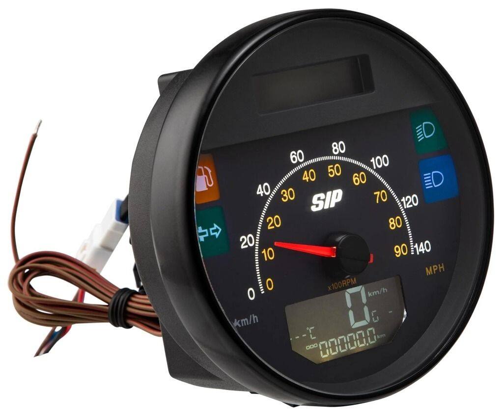 ■商品概要- 140 km/h／90 mph／14.000 U/min (rpm)フェイス：グレーホワイト/イエローの数字リング：ブラックデジタル/アナログ、24 機能グレード1＊ - 一流の修理、非常に魅力的なアクセサリーとして■詳細説明スピードメーター、レブカウンター、インストルメントクラスターは、オリジナルの PXLussoスピードメーターの外観で控えめにパッケージ化されています。走行距離スケールの有無にかかわらず利用可能です。SIP レブカウンターは、2010 年のリリース以来、スピードメーター市場に革命をもたらしました。以前は多くの追加の計測器でのみ可能であった機能が 1 つに統合され、最大限の控えめな表現でこれが実現されました。数年と数え切れないほどの顧客のリクエストを経て、現在、SIPではこの製品を開発しました。KOSOと一緒にアップデートするのも見ものです：スピードメーター/レブカウンター SIP 2.1。オリジナルの外観デジタルおよびアナログディスプレイ20 を超える機能デザインは PXLussoモデルのオリジナルのタコメーターに非常に基づいており、追加機能はエンジンが作動していないときはほとんど見えません。フェイスプレートはフォントと位置に関してオリジナルの km/h ディスプレイに主に基づいています。寸法により、車に取り付けることができます。元の設置スペース。速度計は走行距離目盛りありとなしが選択可能。取り付けは非常に簡単。速度は元どおり速度計ケーブルで測定するか、速度センサー経由で送信できる。センサーは交換部品として入手可能。速度計駆動ギアの磨耗や速度計ケーブルの破損によってディスプレイが無効になることはなくなり、表示の信頼性は非常に高くなる。速度センサーは光信号によって作動する。すべてのデータは確実に保存される。スピードメーターは12V AC/DCで動作します。バッテリーは必要ありません！SIPPerformance/Vespatronic/Parmakit点火装置への接続も可能です。VAPEによるSIPPERFORMANCE点火装置と組み合わせる場合は、DCバージョンで回転数を検出するためにKOSO信号フィルターを使用するか、SIP回転カウンターの茶色のワイヤーを白いワイヤーに接続する必要があります。SIP/VAPECDI！ その後、タコメーターの点火パルスを DC の場合は 1、AC の場合は 6に変更する必要があります。表示の設定と変更は、ライト スイッチの下/下に目立たないように取り付けられる小さな押しボタンでエレガントに行われます。ちょっとしたギミック：始動時に回転数カウンターがセルフテストを実行し、ちょっとしたグランプリ気分を演出します ;-)2.1 バージョンにはギア表示があります。タコメーターは回転数と速度からギアの入り具合を計算します。その他の新機能としては、電圧表示、電圧低下警告、メンテナンス間隔表示などがあります。さらに、目標速度や目標距離も表示できます。これは、一定の速度や距離を超えてはいけない場合などに便利です。注意：干渉を抑えた点火プラグやプラグの使用が必須です。結論：高級計器としては初めて。オリジナルの外観を持つスピードメーターとタコメーターを組み合わせたものです。レーサー、ツーリングパイロット、または都心部のカウボーイ - 誰もがその利点を理解するでしょう。速度アナログモデルに応じて最大 14000 rpm 速度デジタル最大 14.000 rpm - 最高速度速度アナログの代わりに、現在は速度アナログもあり、最大 140 km/h/mph速度デジタルは最大 199 km/h または 140 mph最高速度 199 km/h または 140 mph最高温度 250°または 32°-482°Fシリンダーヘッドまたは水温の場合、点火プラグ用の温度センサーが納品に含まれています最高温度合計距離 99999 km/マイルまで合計距離調整可能 (古いスピードメーターの測定値が転送可能)シングル距離 A と B 最大 9999.9 km/ マイル走行時間 A と B 最大 99.59 時間平均速度 A と B 最大 199 km/h または 140 マイルスピードメーター照明の明るさは 5 段階で調整可能ギア表示電圧、不足電圧メンテナンス間隔目的地速度、目的地距離燃料計インジケーター表示ハイビーム表示ライト表示スピードメーター/レブカウンター用ラムダセンサー SIP品番5001AF30スピードメーター/レブカウンター用コンバーター SIP A/F比 品番5001AF10スピードメーター/レブカウンター部用 排気温度センサー SIP EGT品番5001EGTJコンバーター SIP PERFORMANCE 排気温度センサー 品番5001EGT1■注意点※取扱説明書が付属する場合は外国語となります。※輸入商材の為、納期が遅れる場合がございます。あらかじめご了承ください。※画像には他の商品が含まれている場合があります。※メーカー都合により商品の仕様変更がある場合がございます。ご了承ください。■適合車種GT 60° i.e.&ensp;GT 60° i.e. 年式: 06-07&ensp;&ensp;備考: 250cc type ZAPM45102 / ZAPM459 engine 4TLCGTV i.e.&ensp;GTV i.e. 年式: 06-09&ensp;&ensp;備考: 250cc type ZAPM45102 / ZAPM459L engine 4TLC&ensp;GTV i.e. 年式: 10-13&ensp;&ensp;備考: 300cc type ZAPM45201/ ZAPM459L engine 4TLCGTV&ensp;GTV 年式: 06-08&ensp;&ensp;備考: 125cc type ZAPM31301 engine 4T LCPK 50 S Lusso／Elestart&ensp;PK 50 S Lusso／Elestart 年式: 85-88&ensp;&ensp;備考: 50cc type V5X2T engine 2T ACPK 50 SS／Elestart&ensp;PK 50 SS／Elestart 年式: 83-86&ensp;&ensp;備考: 50cc type V5S1T engine 2T ACPK 50 S／Elestart&ensp;PK 50 S／Elestart 年式: 82-84&ensp;&ensp;備考: 50cc type V5X2T engine 2T ACPK 50 XL N NUOVA&ensp;PK 50 XL N NUOVA 年式: 89-90&ensp;&ensp;備考: 50cc type V5X5T engine 2T ACPK 50 XL N Plurimatic／Automatica&ensp;PK 50 XL N Plurimatic／Automatica 年式: 89-90&ensp;&ensp;備考: 50cc type V5P1-2 engine 2T ACPK 50 XL Plurimatic／Elestart&ensp;PK 50 XL Plurimatic／Elestart 年式: 86-90&ensp;&ensp;備考: 50cc type VA52T engine 2T ACPK 50 XL／Elestart&ensp;PK 50 XL／Elestart 年式: 85-90&ensp;&ensp;備考: 50cc type V5X3T engine 2T ACPK 80 S Lusso／Elestart&ensp;PK 80 S Lusso／Elestart 年式: 85-88&ensp;&ensp;備考: 80cc type V8X5T engine 2T ACPK 80 S／Elestart&ensp;PK 80 S／Elestart 年式: 82-86&ensp;&ensp;備考: 80cc type V8X5T engine 2T ACPK125 ETS／Elestart&ensp;PK125 ETS／Elestart 年式: 84-85&ensp;&ensp;備考: 125cc type VMS1T engine 2T ACPK125 XL2&ensp;PK125 XL2 年式: 90-&ensp;&ensp;備考: 125cc type VMX6T engine 2T ACPK125 XL／Elestart&ensp;PK125 XL／Elestart 年式: 86-90&ensp;&ensp;備考: 125cc type VMX6T engine 2T ACPX 80 E Lusso／Elestart&ensp;PX 80 E Lusso／Elestart 年式: 83-93&ensp;&ensp;備考: 80cc type V8X1T engine 2T ACPX100 E&ensp;PX100 E 年式: 83-84&ensp;&ensp;備考: 100cc type VIX1T engine 2T AC...