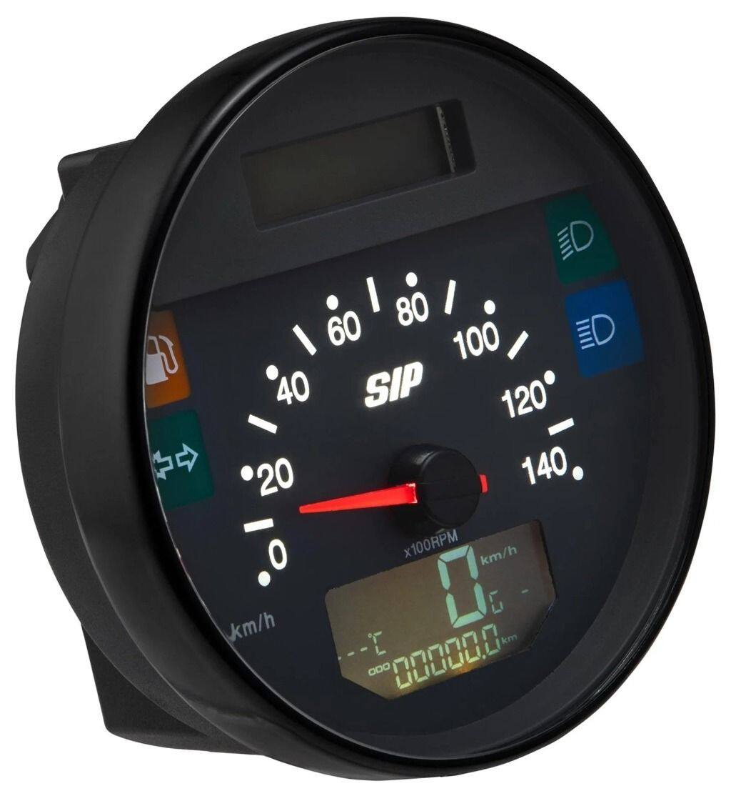 ■商品概要- 140 (km/h/mph)／14.000 (Umin/rpm)フェイス：グレーホワイト/イエローの数字リング：ブラックデジタル/アナログ、24 機能グレード1＊ - 一流の修理、非常に魅力的なアクセサリーとして■詳細説明スピードメーター、レブカウンター、インストルメントクラスターは、オリジナルの PXLussoスピードメーターの外観で控えめにパッケージ化されています。走行距離スケールの有無にかかわらず利用可能です。SIP レブカウンターは、2010 年のリリース以来、スピードメーター市場に革命をもたらしました。以前は多くの追加の計測器でのみ可能であった機能が 1 つに統合され、最大限の控えめな表現でこれが実現されました。数年と数え切れないほどの顧客のリクエストを経て、現在、SIPではこの製品を開発しました。KOSOと一緒にアップデートするのも見ものです：スピードメーター/レブカウンター SIP 2.1。オリジナルの外観デジタルおよびアナログディスプレイ20 を超える機能デザインは PXLussoモデルのオリジナルのタコメーターに非常に基づいており、追加機能はエンジンが作動していないときはほとんど見えません。フェイスプレートはフォントと位置に関してオリジナルの km/h ディスプレイに主に基づいています。寸法により、車に取り付けることができます。元の設置スペース。速度計は走行距離目盛りありとなしが選択可能。取り付けは非常に簡単。速度は元どおり速度計ケーブルで測定するか、速度センサー経由で送信できる。センサーは交換部品として入手可能。速度計駆動ギアの磨耗や速度計ケーブルの破損によってディスプレイが無効になることはなくなり、表示の信頼性は非常に高くなる。速度センサーは光信号によって作動する。すべてのデータは確実に保存される。スピードメーターは12V AC/DCで動作します。バッテリーは必要ありません！SIPPerformance/Vespatronic/Parmakit点火装置への接続も可能です。VAPEによるSIPPERFORMANCE点火装置と組み合わせる場合は、DCバージョンで回転数を検出するためにKOSO信号フィルターを使用するか、SIP回転カウンターの茶色のワイヤーを白いワイヤーに接続する必要があります。SIP/VAPECDI！ その後、タコメーターの点火パルスを DC の場合は 1、AC の場合は 6に変更する必要があります。表示の設定と変更は、ライト スイッチの下/下に目立たないように取り付けられる小さな押しボタンでエレガントに行われます。ちょっとしたギミック：始動時に回転数カウンターがセルフテストを実行し、ちょっとしたグランプリ気分を演出します ;-)2.1 バージョンにはギア表示があります。タコメーターは回転数と速度からギアの入り具合を計算します。その他の新機能としては、電圧表示、電圧低下警告、メンテナンス間隔表示などがあります。さらに、目標速度や目標距離も表示できます。これは、一定の速度や距離を超えてはいけない場合などに便利です。注意：干渉を抑えた点火プラグやプラグの使用が必須です。結論：高級計器としては初めて。オリジナルの外観を持つスピードメーターとタコメーターを組み合わせたものです。レーサー、ツーリングパイロット、または都心部のカウボーイ - 誰もがその利点を理解するでしょう。速度アナログモデルに応じて最大 14000 rpm 速度デジタル最大 14.000 rpm - 最高速度速度アナログの代わりに、現在は速度アナログもあり、最大 140 km/h/mph速度デジタルは最大 199 km/h または 140 mph最高速度 199 km/h または 140 mph最高温度 250°または 32°-482°Fシリンダーヘッドまたは水温の場合、点火プラグ用の温度センサーが納品に含まれています最高温度合計距離 99999 km/マイルまで合計距離調整可能 (古いスピードメーターの測定値が転送可能)シングル距離 A と B 最大 9999.9 km/ マイル走行時間 A と B 最大 99.59 時間平均速度 A と B 最大 199 km/h または 140 マイルスピードメーター照明の明るさは 5 段階で調整可能ギア表示電圧、不足電圧メンテナンス間隔目的地速度、目的地距離燃料計インジケーター表示ハイビーム表示ライト表示スピードメーター/レブカウンター用ラムダセンサー SIP品番5001AF30スピードメーター/レブカウンター用コンバーター SIP A/F比 品番5001AF10スピードメーター/レブカウンター部用 排気温度センサー SIP EGT番号5001EGTJコンバーター SIP PERFORMANCE 排気ガス温度センサー 商品番号 5001EGT1この付属のワイヤーキットを使用すると、LML ライダーはついに古いスピードメーターをSIPタコメーター/スピードメーターのプラグアンドプレイに交換することができます！ワイヤーキットはスピードメーターとワイヤーハーネスの間に接続するだけです。■注意点※取扱説明書が付属する場合は外国語となります。※輸入商材の為、納期が遅れる場合がございます。あらかじめご了承ください。※画像には他の商品が含まれている場合があります。※メーカー都合により商品の仕様変更がある場合がございます。ご了承ください。■適合車種Star 125 2T／DLX／Via Toscana／Deluxe&ensp;Star 125 2T／DLX／Via Toscana／Deluxe&ensp;&ensp;備考: 125cc engine 2T ACStar 125 4T Automatica／Deluxe／II CVT／Stella Automatic&ensp;Star 125 4T Automatica／Deluxe／II CVT／Stella Automatic&ensp;&ensp;備考: 125cc engine 4T ACStar 125 4T／Deluxe 125 4S／Speedy／Stella&ensp;Star 125 4T／Deluxe 125 4S／Speedy／Stella&ensp;&ensp;備考: 125cc engine 4T ACStar 150 2T／DLX／Via Toscana／Star／Stella／Belladonna RV&ensp;Star 150 2T／DLX／Via Toscana／Star／Stella／Belladonna RV&ensp;&ensp;備考: 150cc engine 2T ACStar 150 4T／Deluxe 150 4S／Speedy／Stella&ensp;Star 150 4T／Deluxe 150 4S／Speedy／Stella&ensp;&ensp;備考: 150cc engine 4T ACStar 200 4T／Deluxe 4S&ensp;Star 200 4T／Deluxe 4S 年式: 12&ensp;&ensp;備考: 200cc engine 4T ACStar Lite 125 4T Automatica／CVT&ensp;Star Lite 125 4T Automatica／CVT 年式: 15-&ensp;&ensp;備考: 125cc engine 4T AC