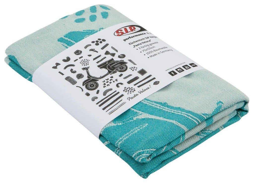 SIP Scootershop エスアイピー スクーターショップ 【SIP】 ティータオル パスタ・ヴェローチェ ターコイズ タオル ケミカル