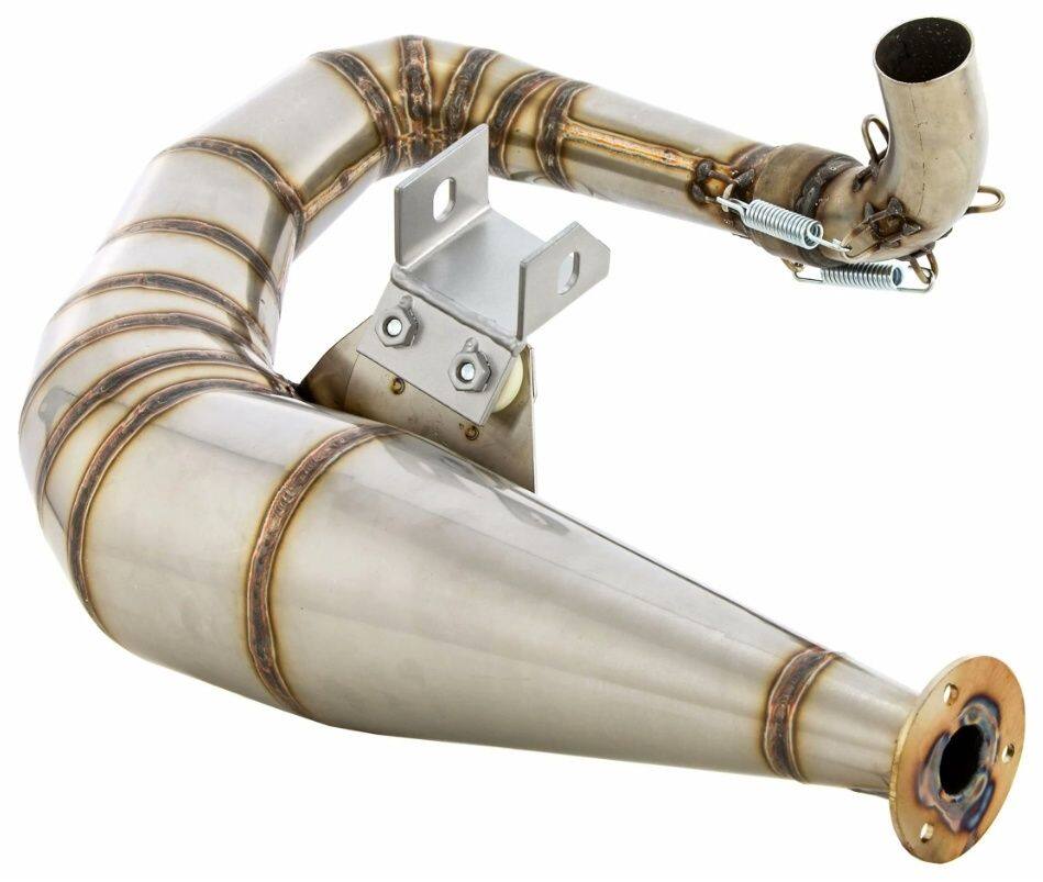 SIP Scootershop エスアイピー スクーターショップ  レーシングマフラー Performance 2.0，ステンレス 未塗装，アルミサイレンサー サイレンサー色：ブラック LML Vespa ベスパ チャンバー マフラー