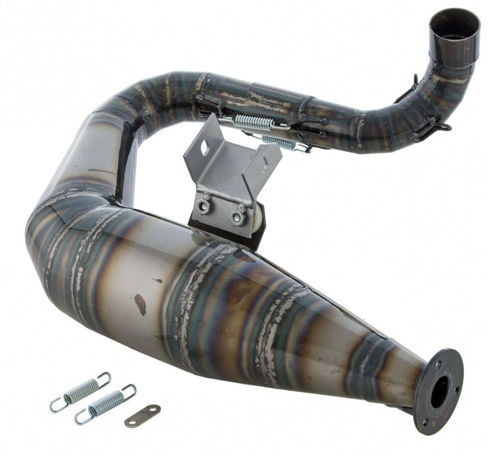 SIP Scootershop エスアイピー スクーターショップ  レーシングマフラー Performance 2.0，スチール クリア塗装 200 DS 180 Rally COSA 1 P200E PX200E Arcobaleno Elestart PX200 E ’98／MY／Millenium Vespa ベスパ チャンバー マフラー