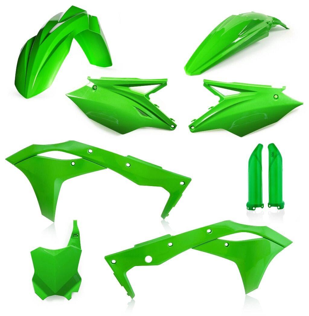 ■商品概要130 - green・0021836.130 KAWASAKI用フロントフェンダー・0021838.130 KAWASAKI用サイドパネル・0021839.130 KAWASAKI用フロントナンバープレート・0021840.130 KAWASAKI用リアフェンダー・0021841.130 KAWASAKI用ロアフォークカバー・0022376.130 KAWASAKI用ラジエタースクープ■注意点※取扱説明書が付属する場合は外国語となります。※輸入商材の為、納期が遅れる場合がございます。あらかじめご了承ください。※画像には他の商品が含まれている場合があります。※メーカー都合により商品の仕様変更がある場合がございます。ご了承ください。　※受注後のキャンセル、返品、都合交換はできません。予めご了承ください。■適合車種KX 250 F&ensp;KX 250 F 年式: 17
