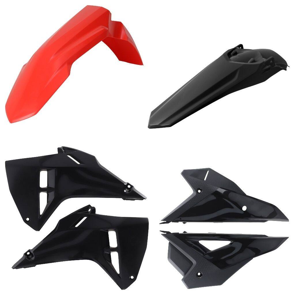 ■商品概要349 - red/black・0024307.090 HONDA用リアフェンダー・0024308.110 HONDA用フロントフェンダー・0026549.090 HONDA用ラジエタースクープ・0026552.090 HONDA用サイドパネル ダウン＋アップ■注意点※取扱説明書が付属する場合は外国語となります。※輸入商材の為、納期が遅れる場合がございます。あらかじめご了承ください。※画像には他の商品が含まれている場合があります。※メーカー都合により商品の仕様変更がある場合がございます。ご了承ください。　※受注後のキャンセル、返品、都合交換はできません。予めご了承ください。■適合車種CRF 250 R-WE&ensp;CRF 250 R-WE 年式: 25-26CRF 250 RX ENDURO SPECIAL&ensp;CRF 250 RX ENDURO SPECIAL 年式: 25-26CRF 250 R&ensp;CRF 250 R 年式: 25-26CRF 450 R-WE&ensp;CRF 450 R-WE 年式: 25-26CRF 450 R&ensp;CRF 450 R 年式: 25-26