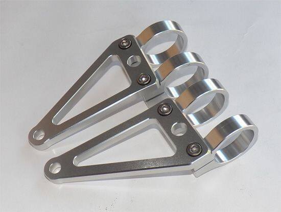 GIGA BIKE FACTORY ギガバイクファクトリー CNC Headlight Brackets for SR (Long Slotted Design) YAMAHA ヤマハ ヘッドライト 灯火類 電装系