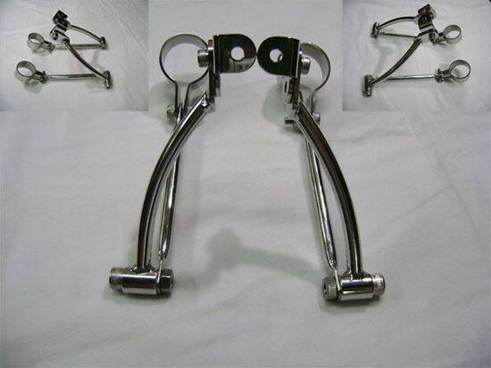 GIGA BIKE FACTORY ギガバイクファクトリー Custom Headlight Brackets for SR， XS650 (35mm) SR XS 650 YAMAHA ヤマハ ヘッドライト 灯火類 電装系