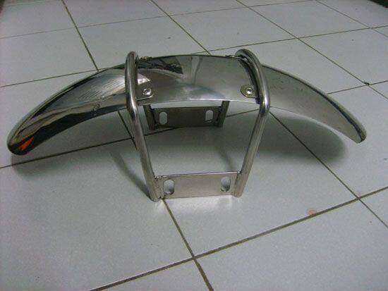 GIGA BIKE FACTORY ギガバイクファクトリー Cafe Style Front Fender with Support Brackets フロントフェンダー フェンダー関連 外装