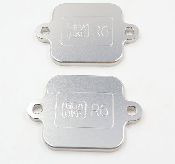 GIGA BIKE FACTORY ギガバイクファクトリー Smooth PAIR Block-Off Plates for R6 ＆ R1 YZF-R1 YZF-R6 YAMAHA ヤマハ 二次エアーキャンセルキット・AISキャンセルキット エンジンパーツ エンジン