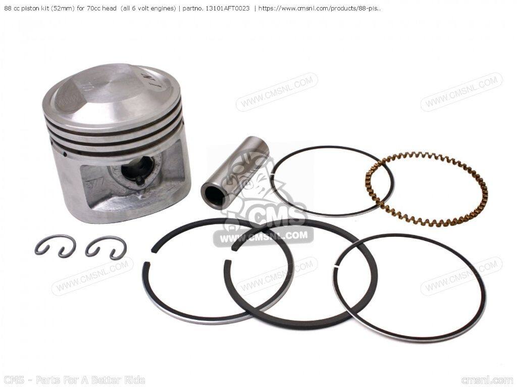 CMS シーエムエス (06131-RRP-813) 88 cc piston kit (52mm) for 70cc head (all 6 volt engines)［13101AFT0023］ HONDA ホンダ ピストン エンジンパーツ エンジン
