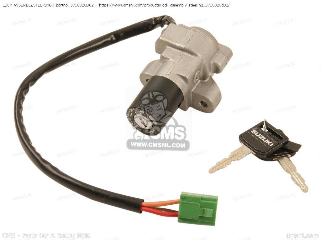 CMS シーエムエス (37100-26D03) LOCK ASSEMBLY，STEERING［3710026D02］ GS500E GS500ESK GS500EU GSX1100G GSX600F KATANA GSX600FU GSX600FU2 GSX750F GSX750FSK GSXR1100W RF600R RF600RU RF900R VX800 VX800U SUZUKI スズキ キーシリンダー・鍵 スイッチ・ハーネス関係