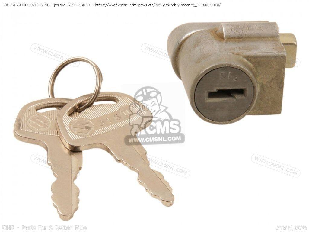 CMS シーエムエス (51910-25311) LOCK ASSEMBLY，STEERING［5190019010］ F70 TC90 TS90 SUZUKI スズキ キーシリンダー・鍵 スイッチ・ハーネス関係 電装系