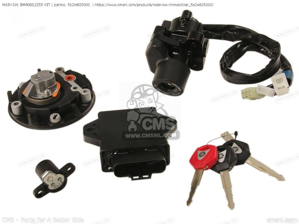 ウェビック 楽天市場店のCMS シーエムエス (5S2-W8250-01-00) MAIN SW. IMMOBILIZER KIT［5S2W825000］ FZ6-SAHG YAMAHA ヤマハ キーシリンダー・鍵 スイッチ・ハーネス関係 電装系｜アングル2