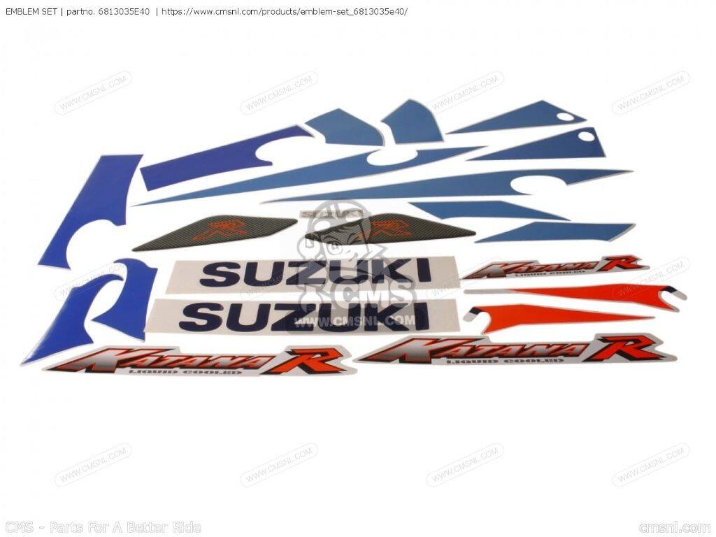 CMS シーエムエス (68130-35E41) EMBLEM SET［6813035E40］ AY50 AY50W AY50WR SUZUKI スズキ エンブレム 外装