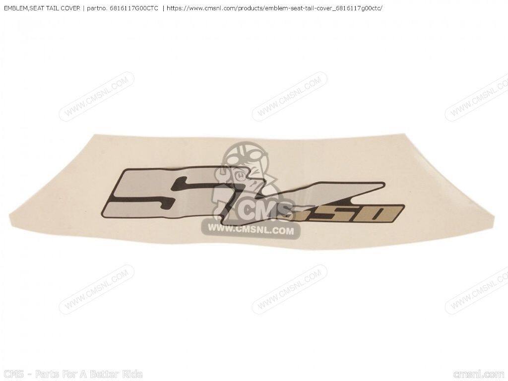 CMS シーエムエス (68161-17G01-CTC) EMBLEM，SEAT TAIL COVER［6816117G00CTC］ SV650 SV650A SV650S SV650SF SUZUKI スズキ エンブレム 外装