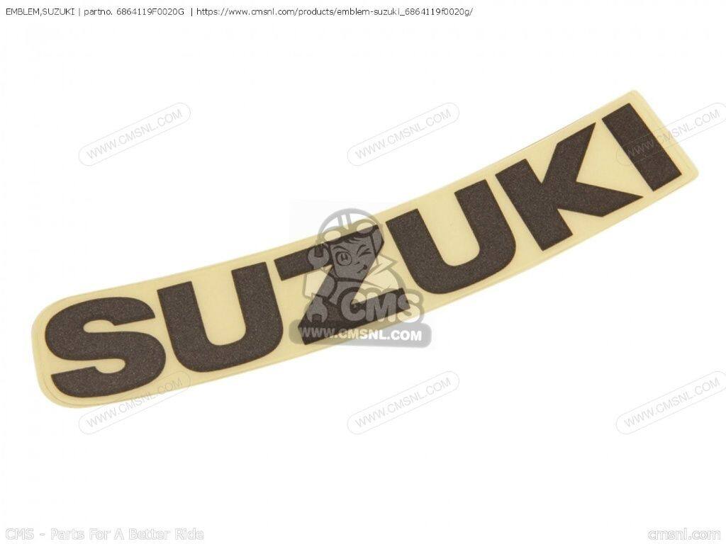 CMS シーエムエス (68641-19F01-20G) EMBLEM，SUZUKI［6864119F0020G］ SUZUKI スズキ エンブレム 外装