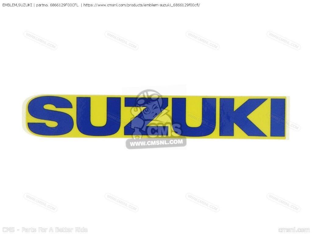 CMS シーエムエス (68661-29F01-CFL) EMBLEM，SUZUKI［6866129F00CFL］ DR-Z400 DR-Z400E DR-Z400S LT-R450 QUAD RACER LT-R450Z LT-Z250 SPORT LT-Z400 LT-Z400Z RM-Z250 RM-Z450 RM125 RM250 RMX450Z SUZUKI スズキ エンブレム 外装