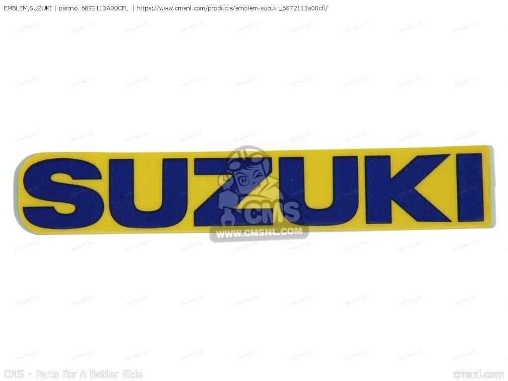 CMS シーエムエス (68721-13A01-CFL) EMBLEM，SUZUKI［6872113A00CFL］ DR-Z250 DR-Z400 DR-Z400E DR-Z400S DR-Z400SM DRZ400E 2005 LT-Z400 QUAD SPORT LT-Z400Z RM-Z250 RM125 RM250 RM250Z RMX450Z SUZUKI スズキ エンブレム 外装
