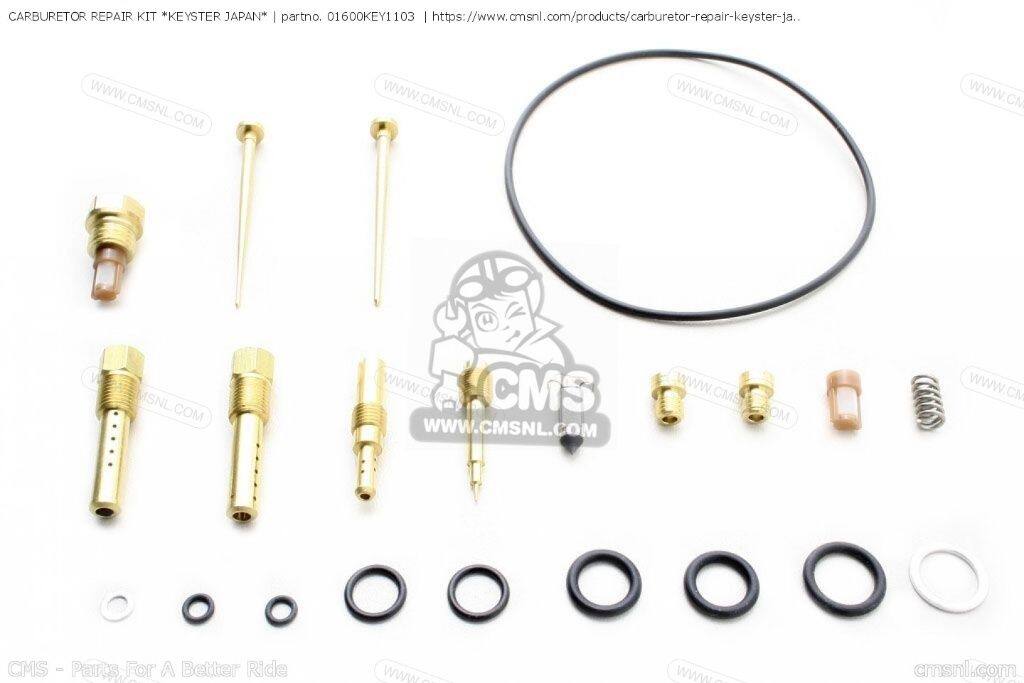 CMS シーエムエス CARBURETOR REPAIR KIT ’KEYSTER JAPAN’［01600KEY1103］ TRX250 FOURTRAX RECON TRX300 300 TRX300FW 4X4 VF1000F INTERCEPTOR VF1000R VF750S SABRE HONDA ホンダ キャブレターオーバーホールキット 吸気関連 エンジン