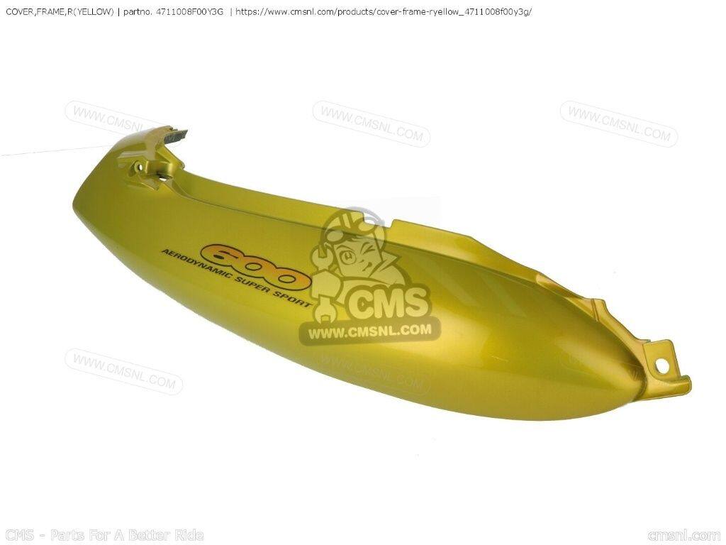 ■商品概要互換純正品番：4711008F00Y3G■詳細説明【世界中の名車を蘇らせるCMS。あなたの愛車に、再び命を吹き込みませんか？】「メーカー廃盤(ご相談パーツ)で修理を諦めていた...」「オークションで出所不明の中古品を買うより、安心できる新品が欲しい...」そんなクラシックバイク・絶版車オーナーの救世主となるのが、オランダに本拠を置く世界最大級のパーツサプライヤー「CMS」です。1948年の名車から最新モデルまで、圧倒的なラインナップで、あなたの愛車への情熱とレストアを強力にサポートします。■幻のパーツが手に入る！高品質なリプロパーツの感動CMSの最大の魅力は、貴重なデッドストック純正部品だけでなく、すでに供給が途絶えたマフラーや電装系などの重要部品を、オリジナルの寸法や外観に合わせて精巧に復元した「高品質リプロダクションパーツ(代替品)」を豊富に扱っている点です。■プロフェッショナルな部品探しの醍醐味CMSの商品は、プロのメカニックが愛用する「パーツリスト(展開図)」をベースに厳密に管理されています。そのため、商品名が「DIAGRAM(図解)」とだけ表記され、詳細な説明文がない、まさに玄人向けの実用的な仕様となっています。ご注文の際は、宝探しのように必ずご自身の愛車の「メーカー純正パーツリスト」を開き、記載されている『純正部品番号(OEM品番)』と本ページの品番が完全に一致しているかをご自身でご確認ください。■注意点※海外メーカーの製品は、納期が不安定な場合がございます。※商品画像はイメージです。実際の商品と異なる場合がございます。※メーカー都合により商品の仕様変更がある場合がございます。ご了承ください。※性能向上や他車との統合・共通化など様々な理由により、メーカーが発売当初とは異なる部品を代替部品(統合部品)として使用する場合があります。※メーカーでは元の部品に相当するとみなしている為、旧品番でご注文頂いた場合でも代替部品(統合部品)へ自動的に変更される場合があります。　※受注後のキャンセル、返品、都合交換はできません。予めご了承ください。■適合車種GSX600F&ensp;GSX600F 年式: 98-99&ensp;GSX600F 年式: 00GSX600F KATANA&ensp;GSX600F KATANA 年式: 98-99|01-03&ensp;GSX600F KATANA 年式: 00GSX600FU&ensp;GSX600FU 年式: 98-99&ensp;GSX600FU 年式: 00