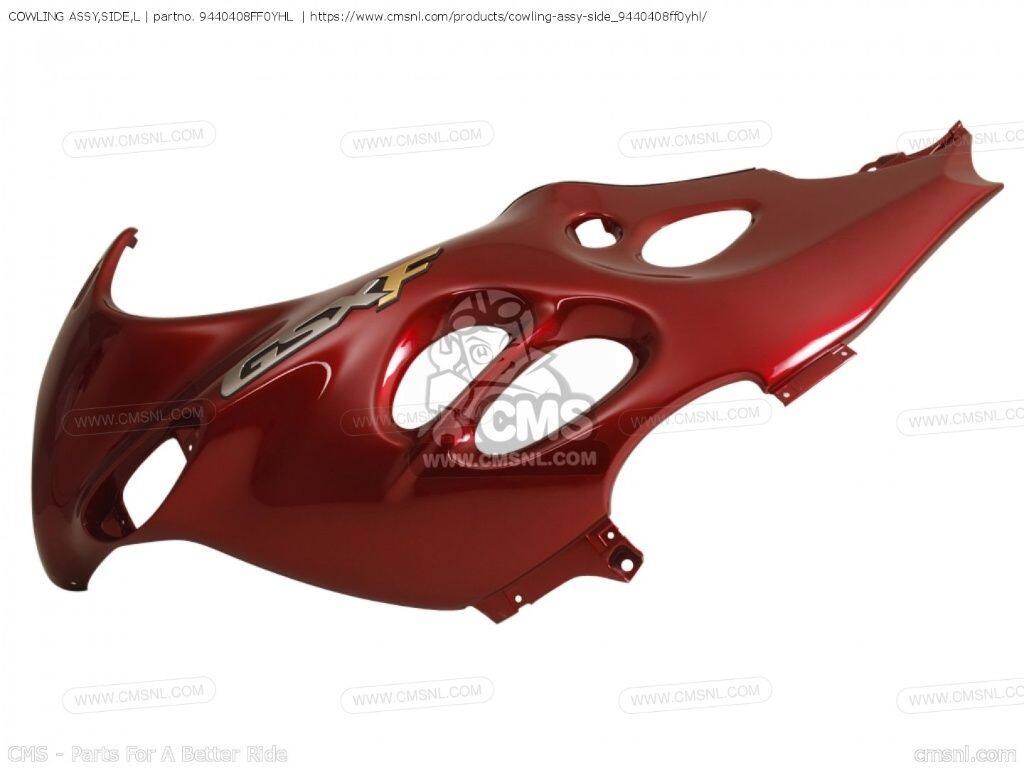 CMS シーエムエス COWLING ASSY，SIDE，L［9440408FF0YHL］ GSX750F SUZUKI スズキ サイドカウル・サイドカバー カウル関連 外装